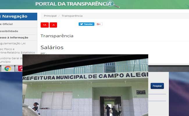 Folha de pessoal da prefeitura campoalegrense